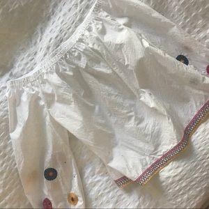 Madewell embroidered off the shoulder top